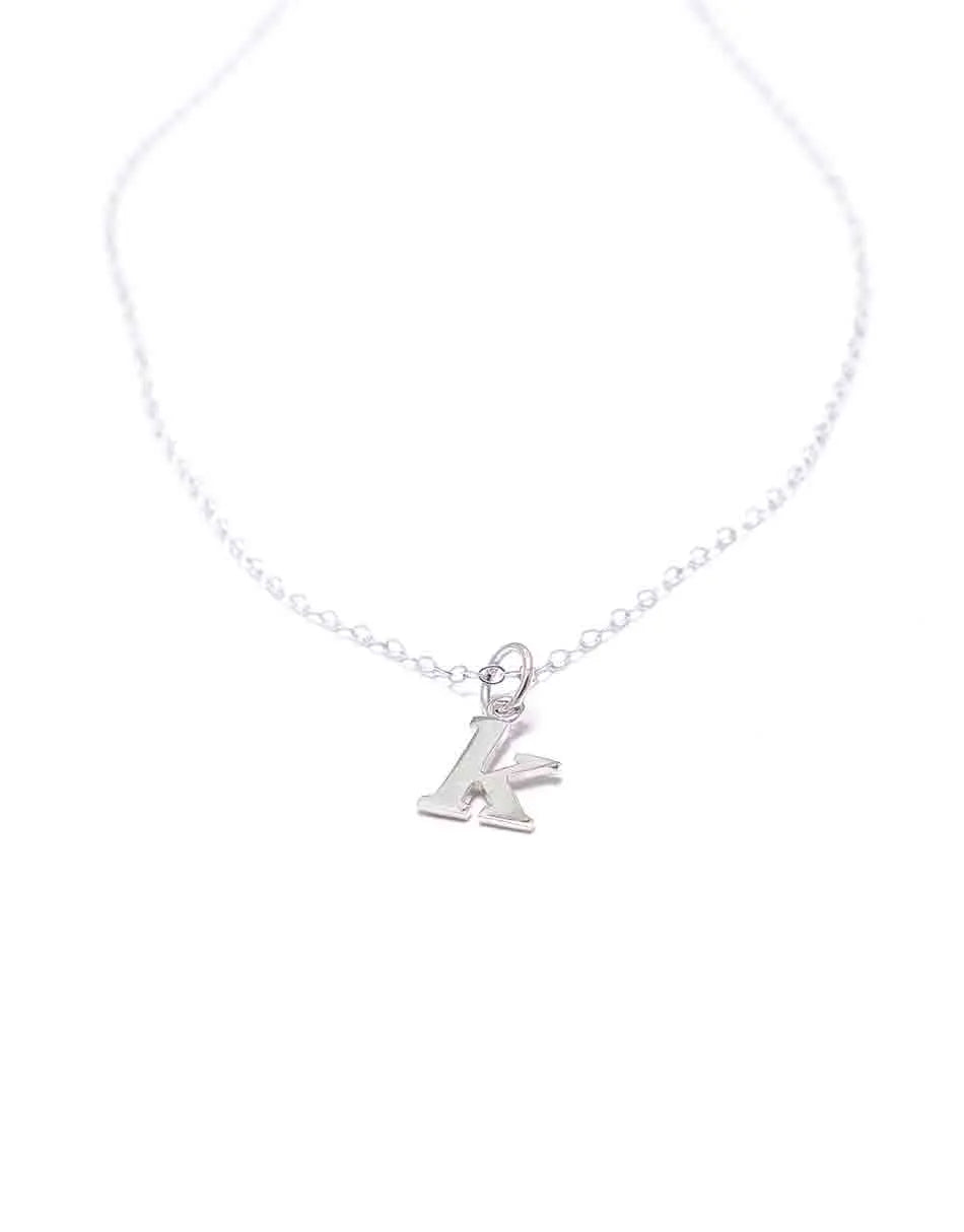 Tiny Typewriter Initial Necklace