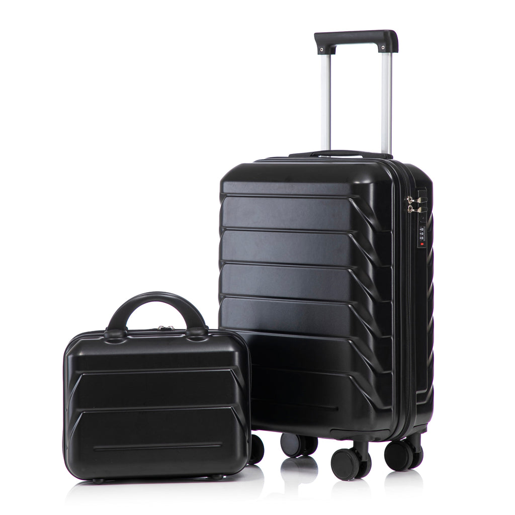 14'/20' 2-Piece ABS Spinner Wheel Luggage Set with Combination Lock