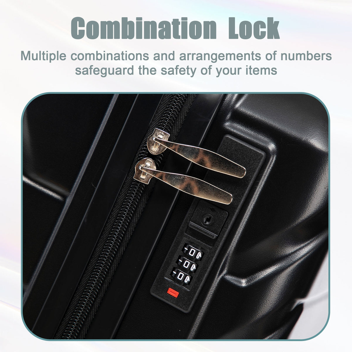 14'/20' 2-Piece ABS Spinner Wheel Luggage Set with Combination Lock