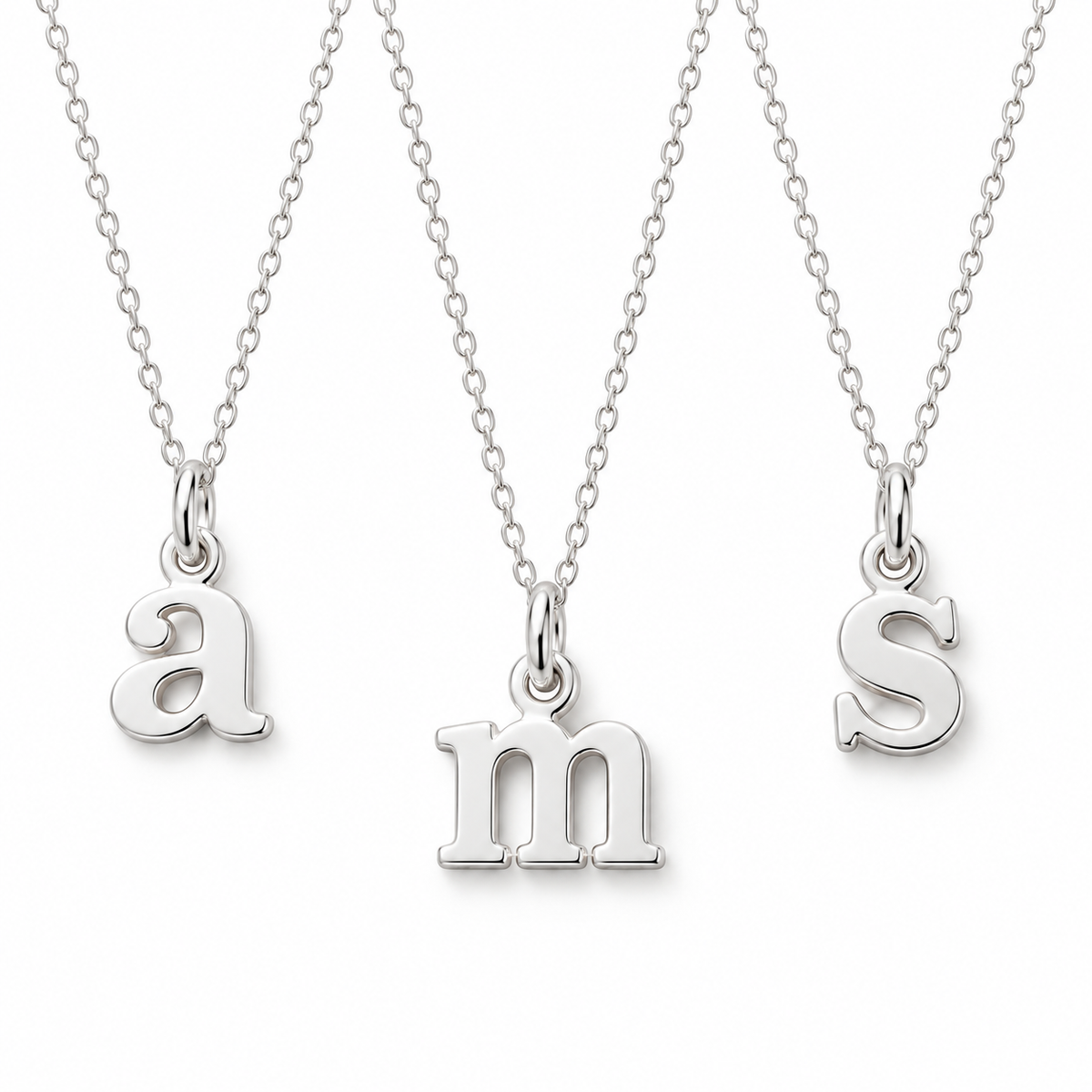 Tiny Typewriter Initial Necklace