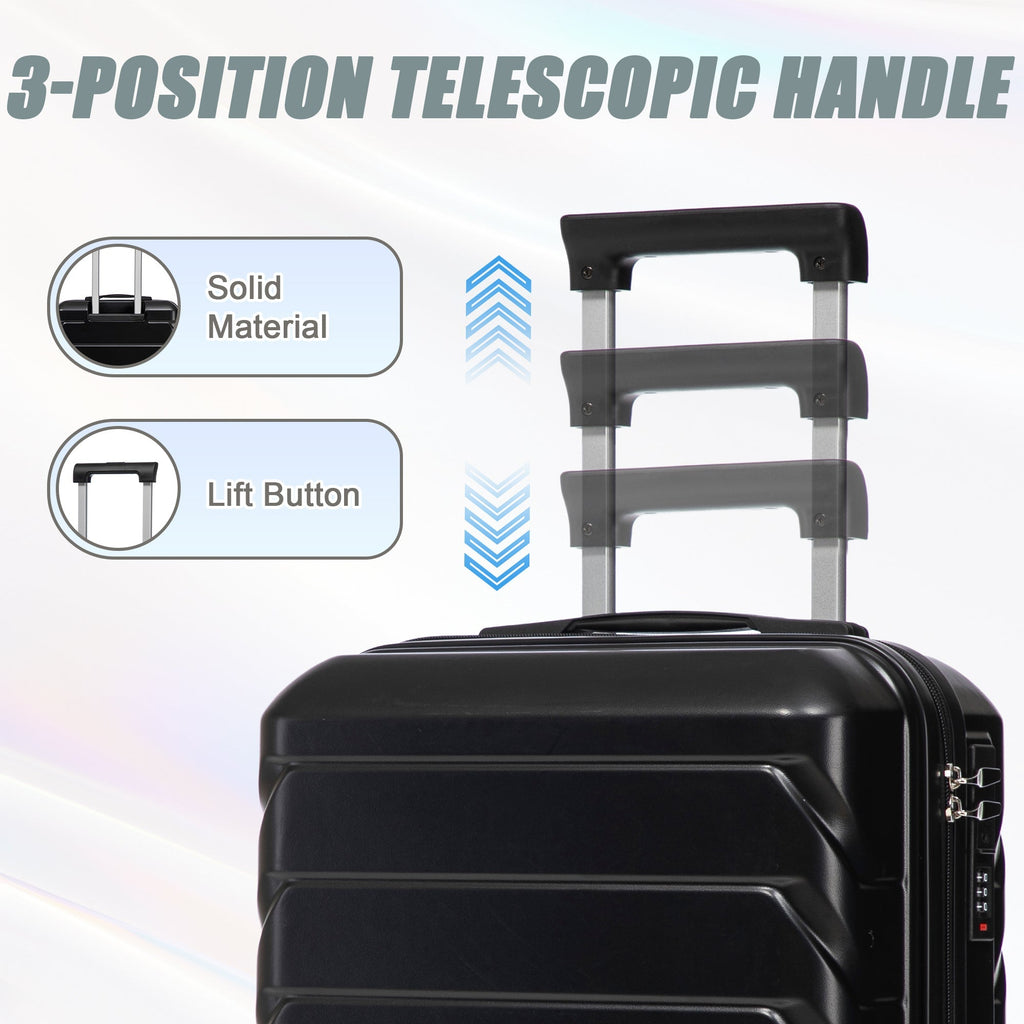 14'/20' 2-Piece ABS Spinner Wheel Luggage Set with Combination Lock