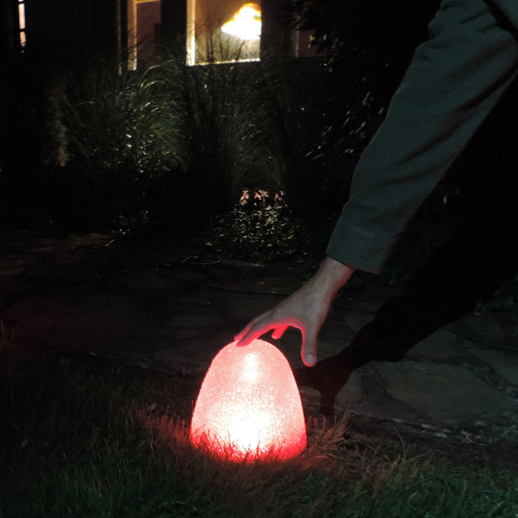 Set of 5 - 8" Tall Sugar Coated LED Gumdrop Christmas Pathway Lights - A/C Powered