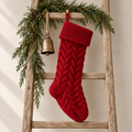 Red Knitted Christmas Stocking