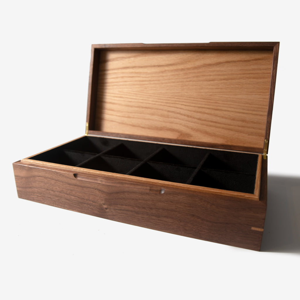 Watch Box - Black Walnut and Oak - 8 Compartments