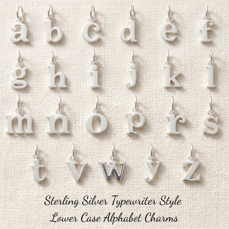 Tiny Typewriter Initial Necklace