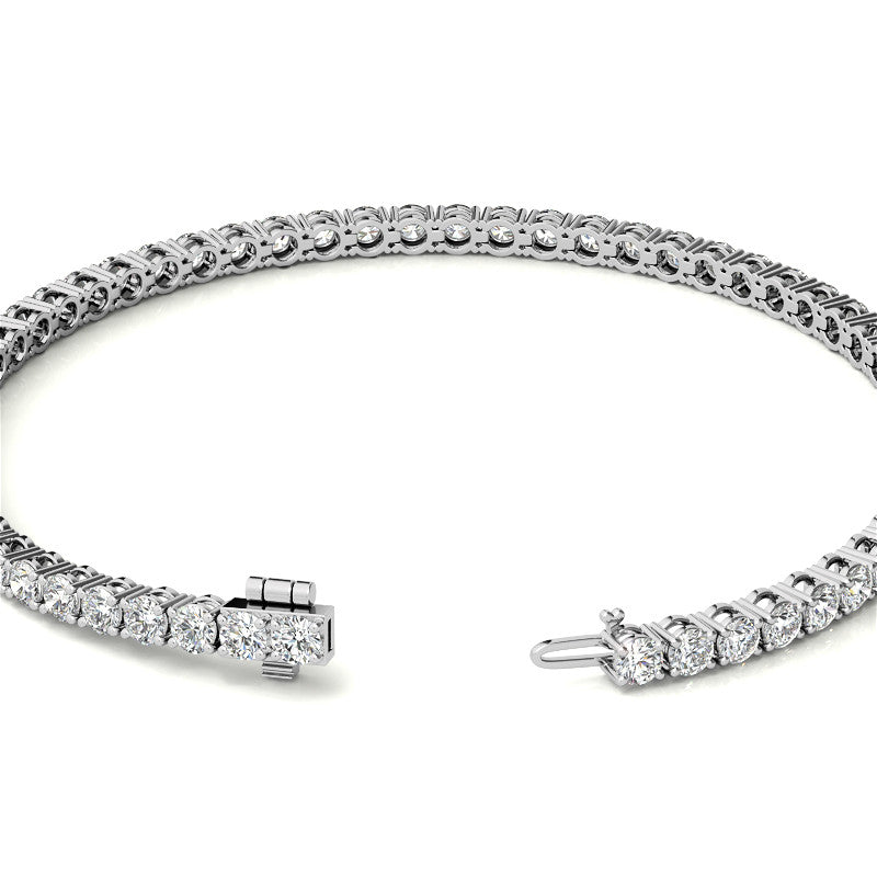 4.00 CTW AGI Certified Lab-Grown Diamond (G/VS) Tennis Bracelet in Choice of 14K White or Yellow Gold