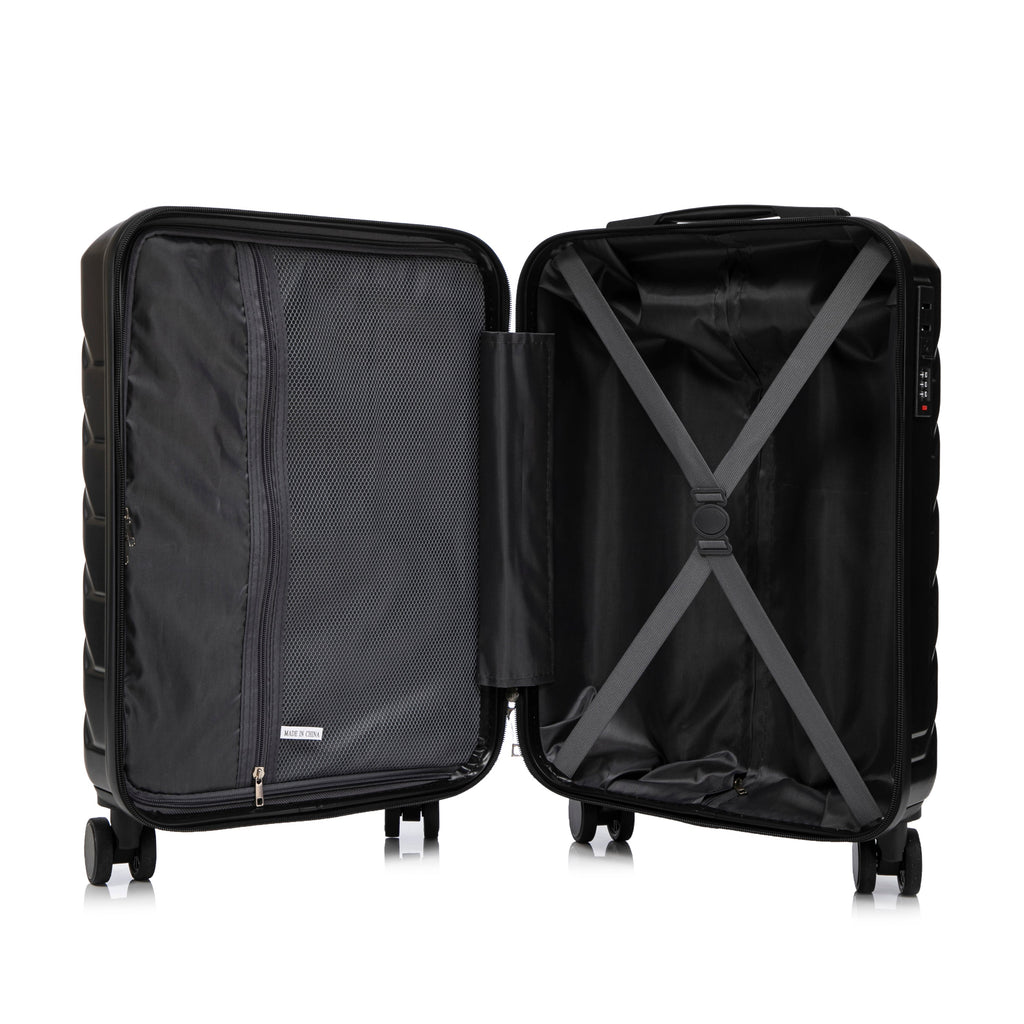 14'/20' 2-Piece ABS Spinner Wheel Luggage Set with Combination Lock