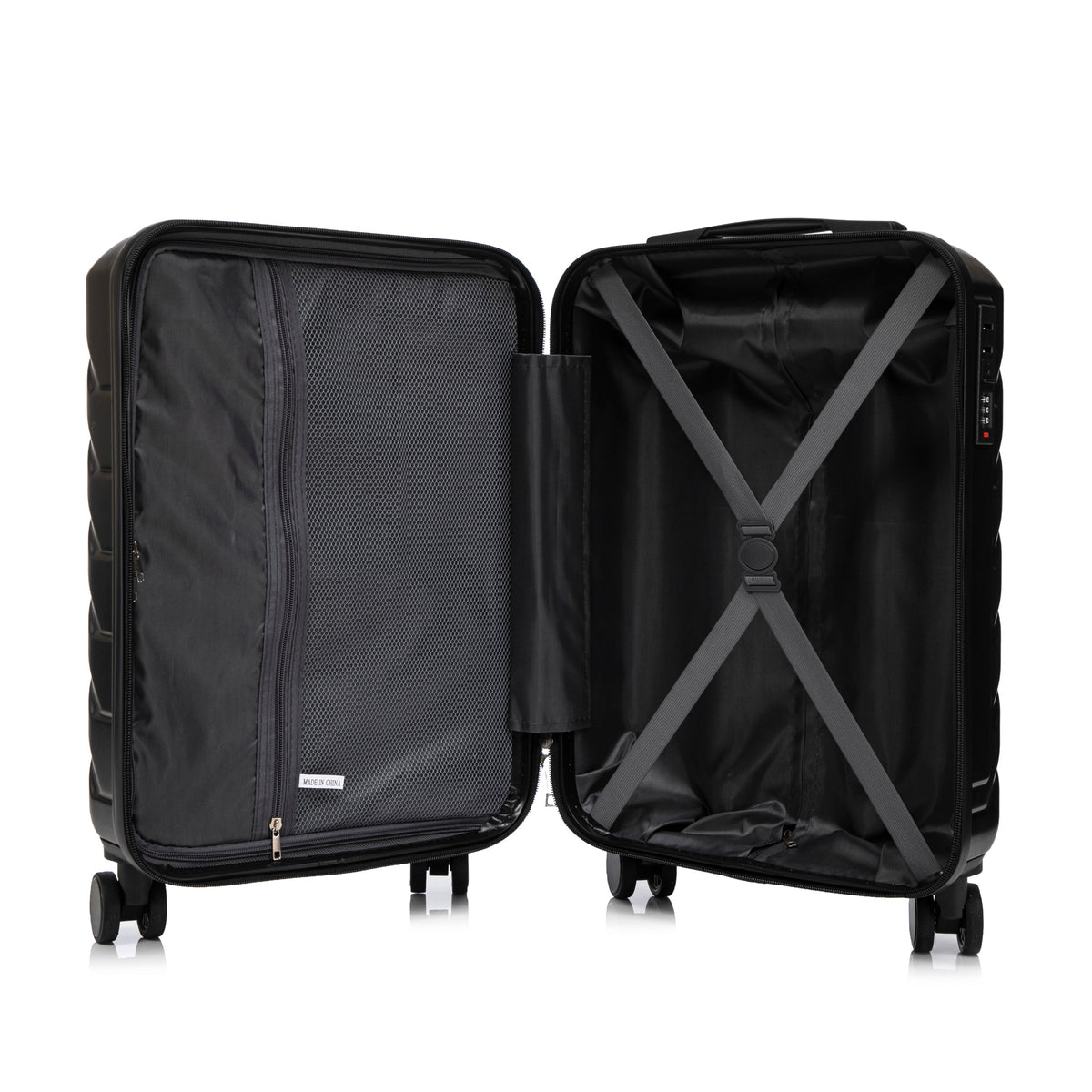14'/20' 2-Piece ABS Spinner Wheel Luggage Set with Combination Lock