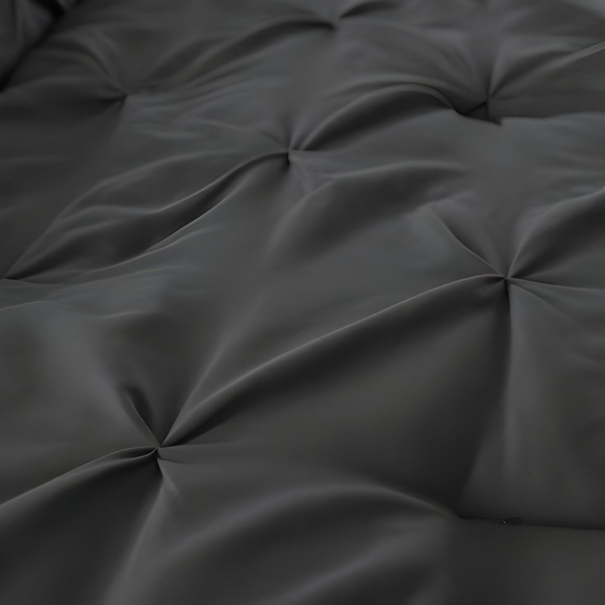 400TC Cotton Pintuck Sateen Solid Duvet Cover Set