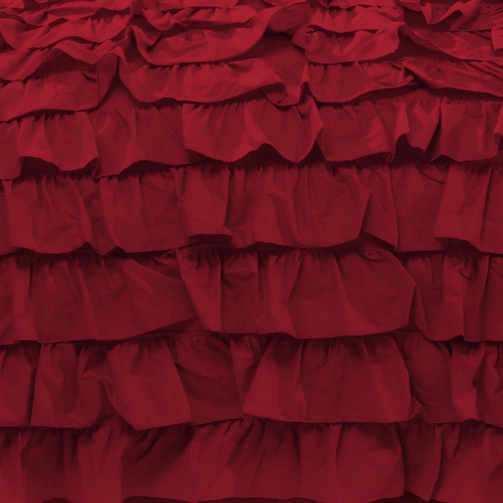 400TC Sateen Solid Cotton Waterfall Ruffle Duvet Cover Set
