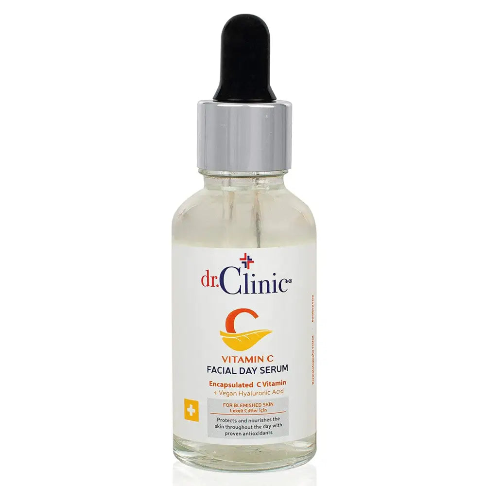 Dr.Clinic Vitamin C Facial Day Serum with Hyaluronic Acid | Moisturizer and Pore Cleanser | 1.01 fl.Oz.
