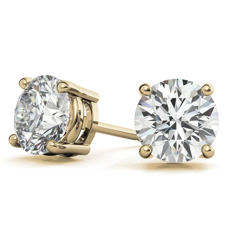 AGI Certified 2.00 CTW Lab Grown Diamond (G/VS) Stud Earrings in 14K Yellow or White Gold