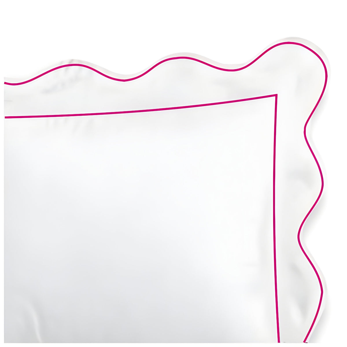 400TC Cotton Scallop Embroidery & Border Sateen Solid Duvet Cover Set