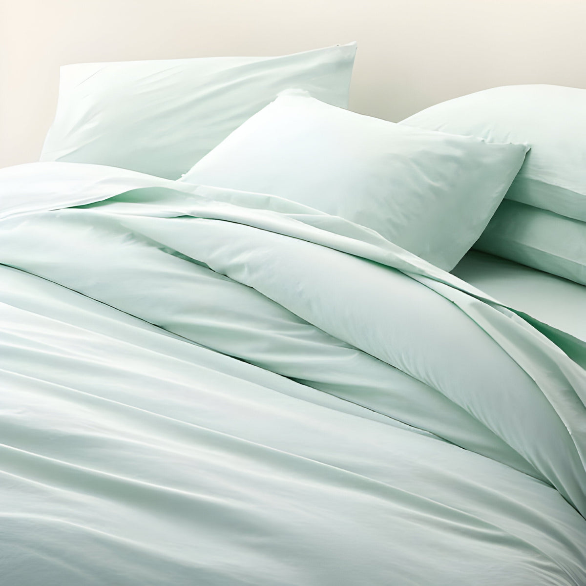 200TC Cotton Percale Solid Duvet Cover Set
