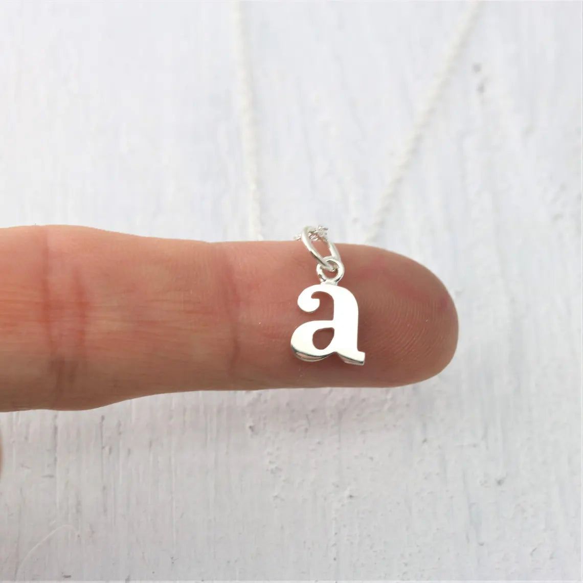 Tiny Typewriter Initial Necklace