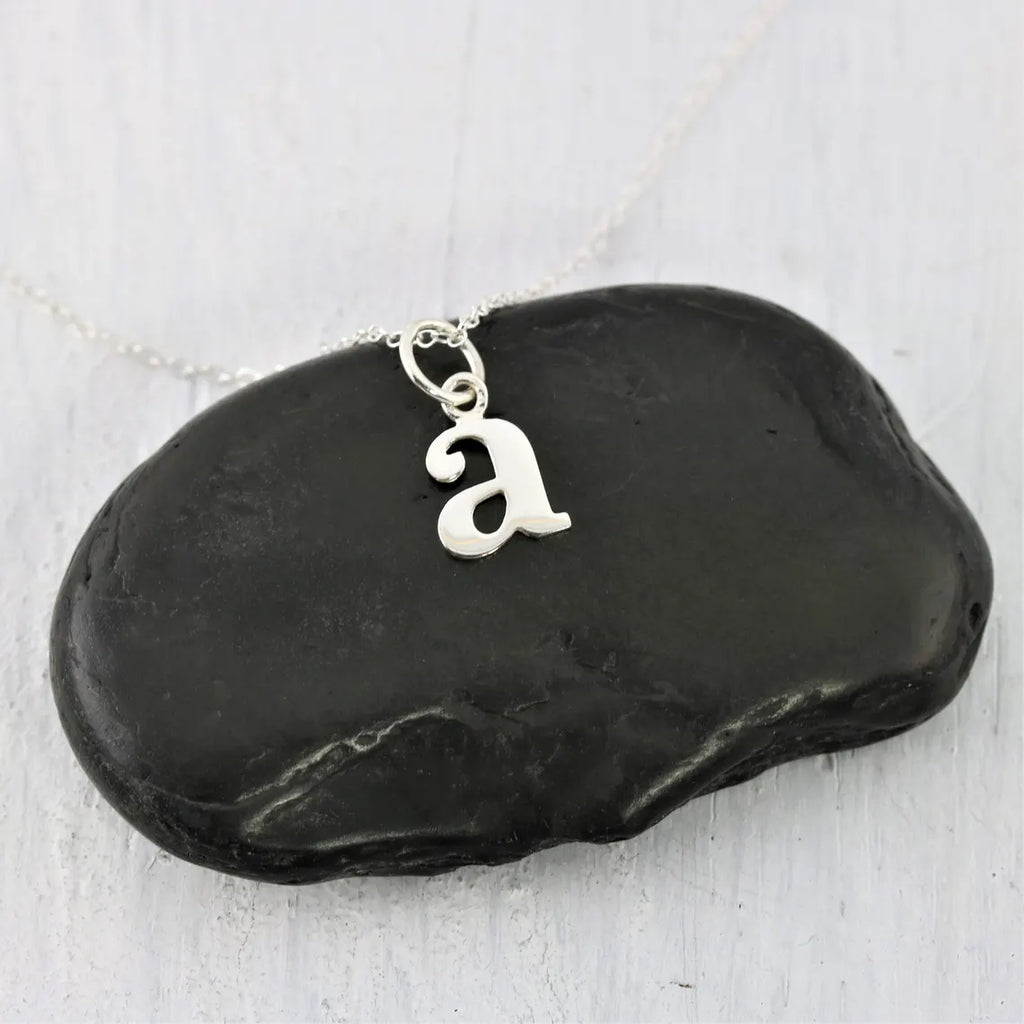 Tiny Typewriter Initial Necklace
