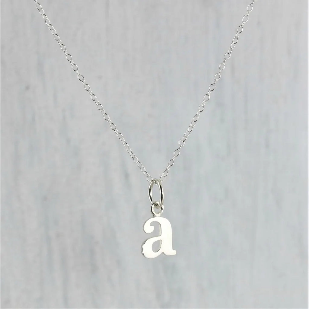 Tiny Typewriter Initial Necklace