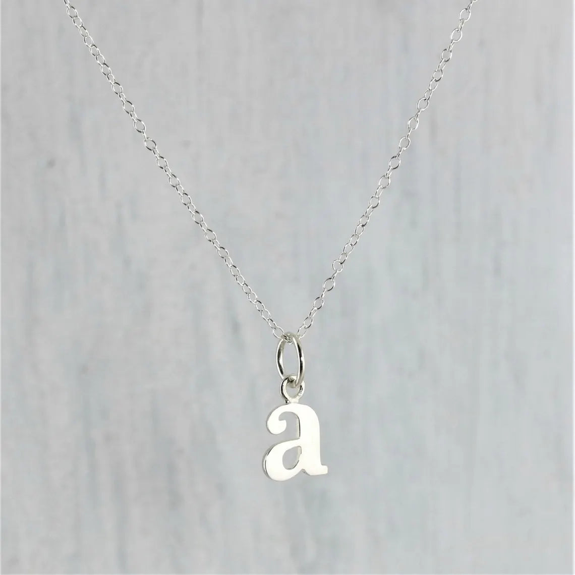 Tiny Typewriter Initial Necklace