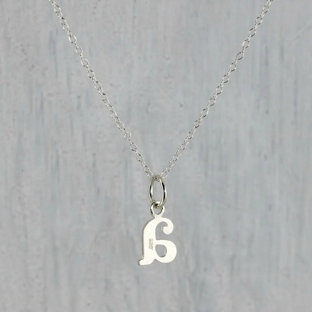 Tiny Typewriter Initial Necklace