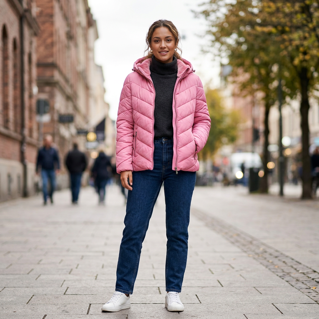 Women's Winter Puff Jacket - Pink