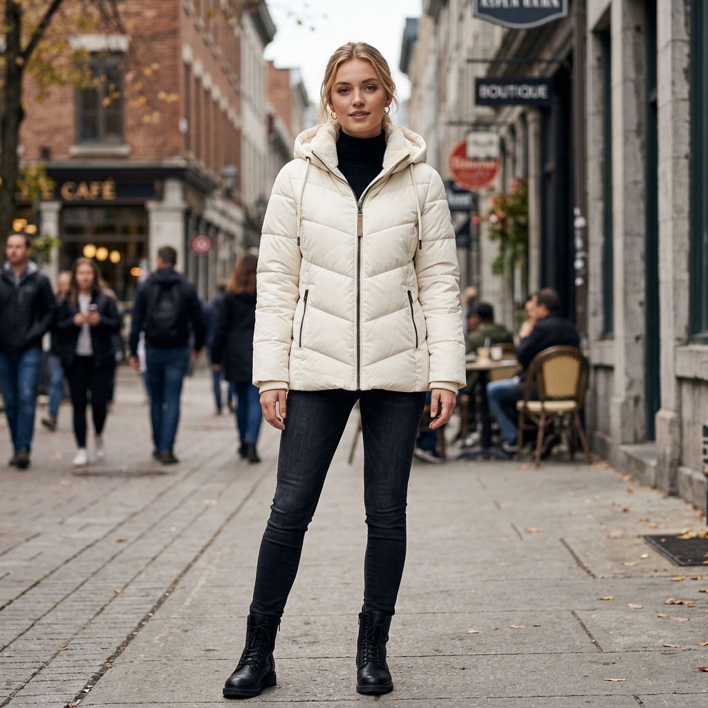Women's Winter Puff Jacket - White