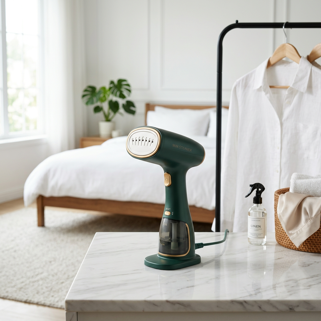 Mini Portable Handheld Garment Steamer - Dark Green