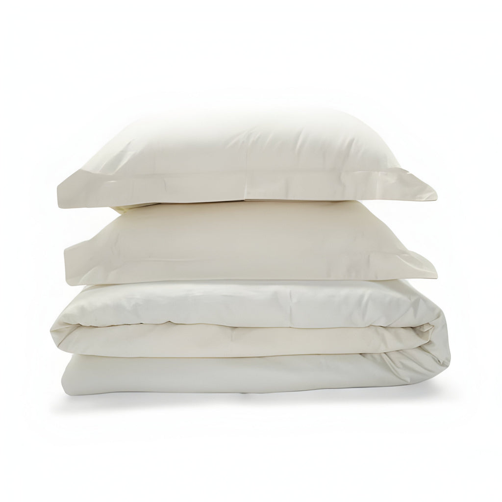 400TC Cotton Sateen Solid Duvet Cover Set