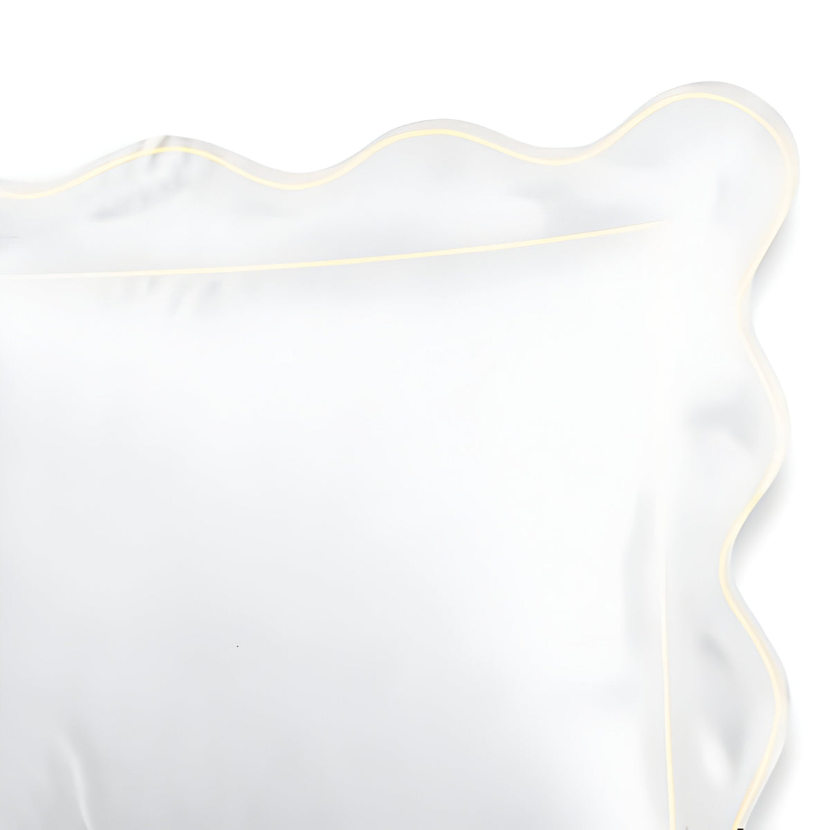 400TC Cotton Scallop Embroidery & Border Sateen Solid Duvet Cover Set