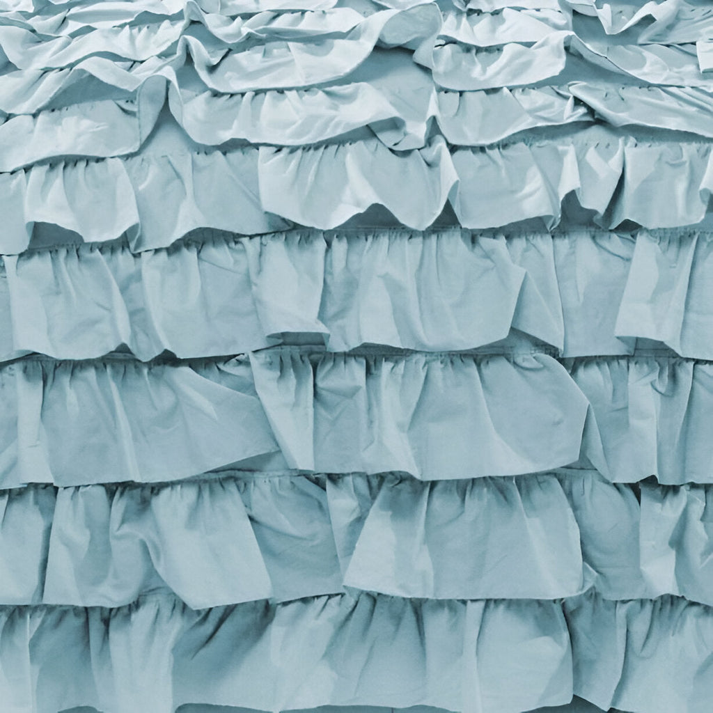 400TC Sateen Solid Cotton Waterfall Ruffle Duvet Cover Set