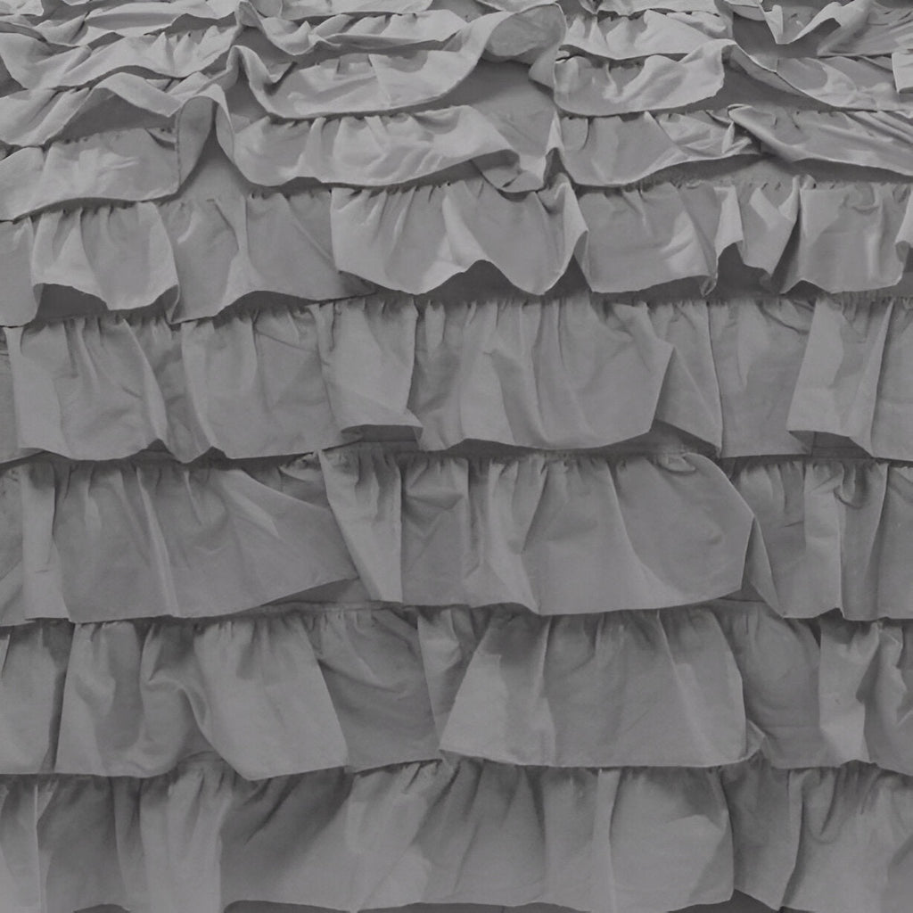 400TC Sateen Solid Cotton Waterfall Ruffle Duvet Cover Set