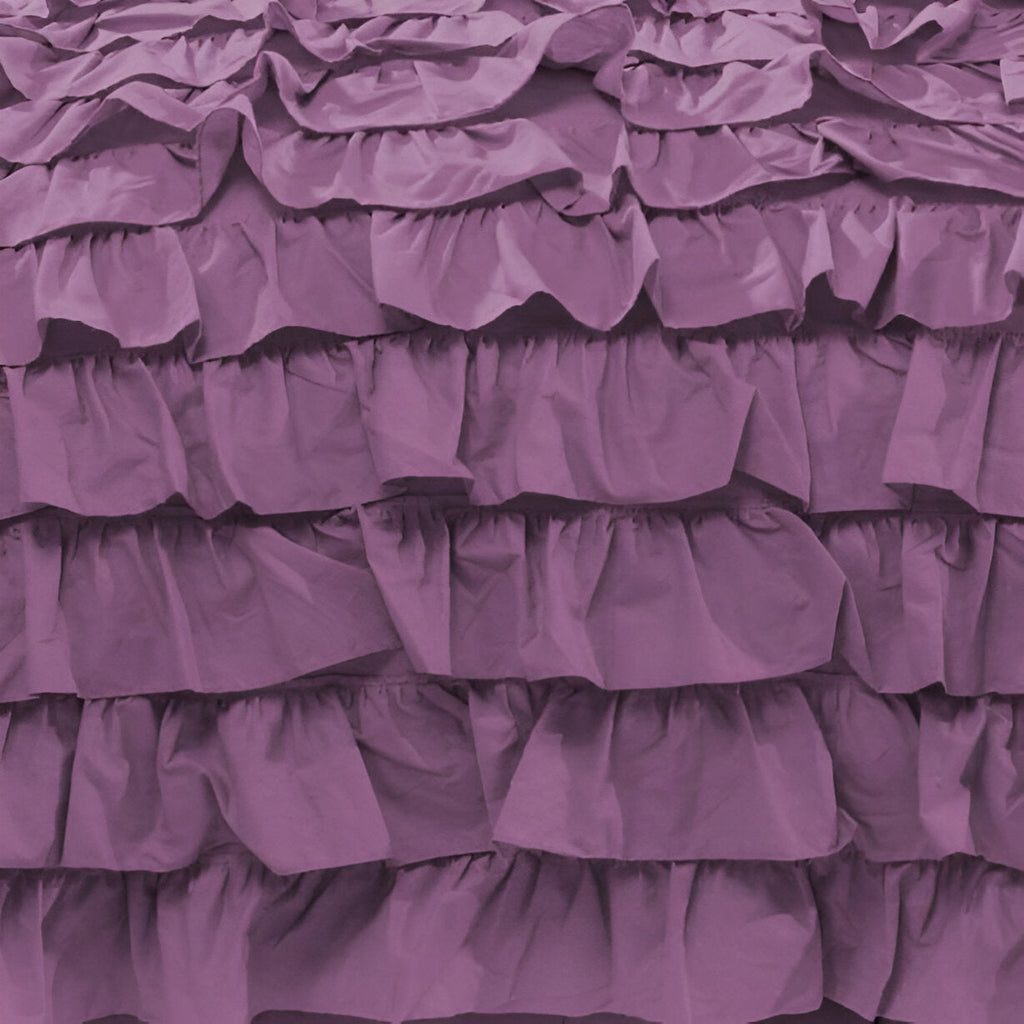 400TC Sateen Solid Cotton Waterfall Ruffle Duvet Cover Set