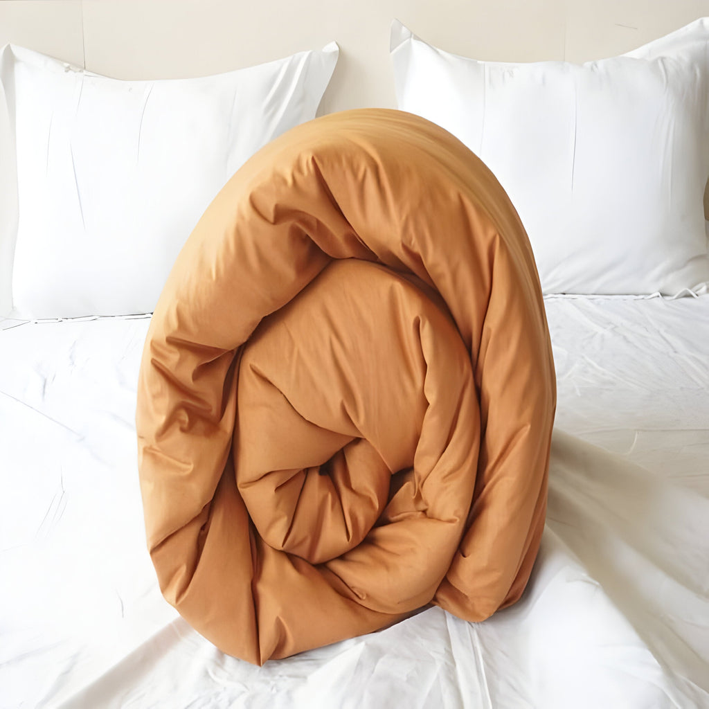 200TC Cotton Percale Solid Duvet Cover Set