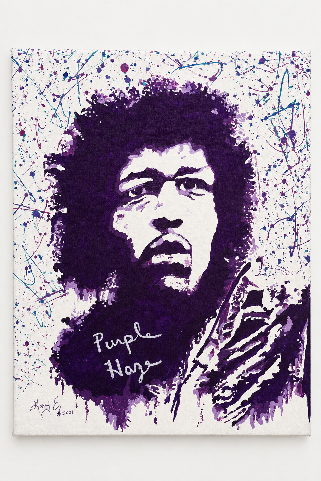 Polished photo of portrait drawing