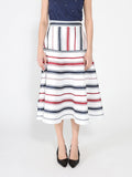 Gracia Fashion Women's Stripe Pattern A-Line Skirt
