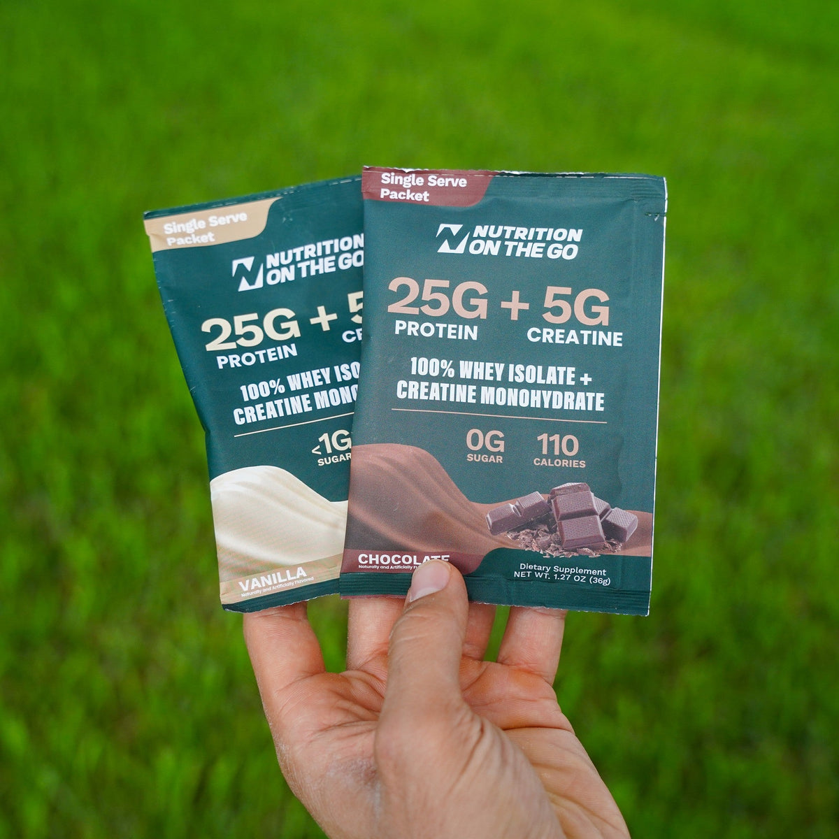 2-in-1 Whey Protein Isolate + Creatine Travel Packets