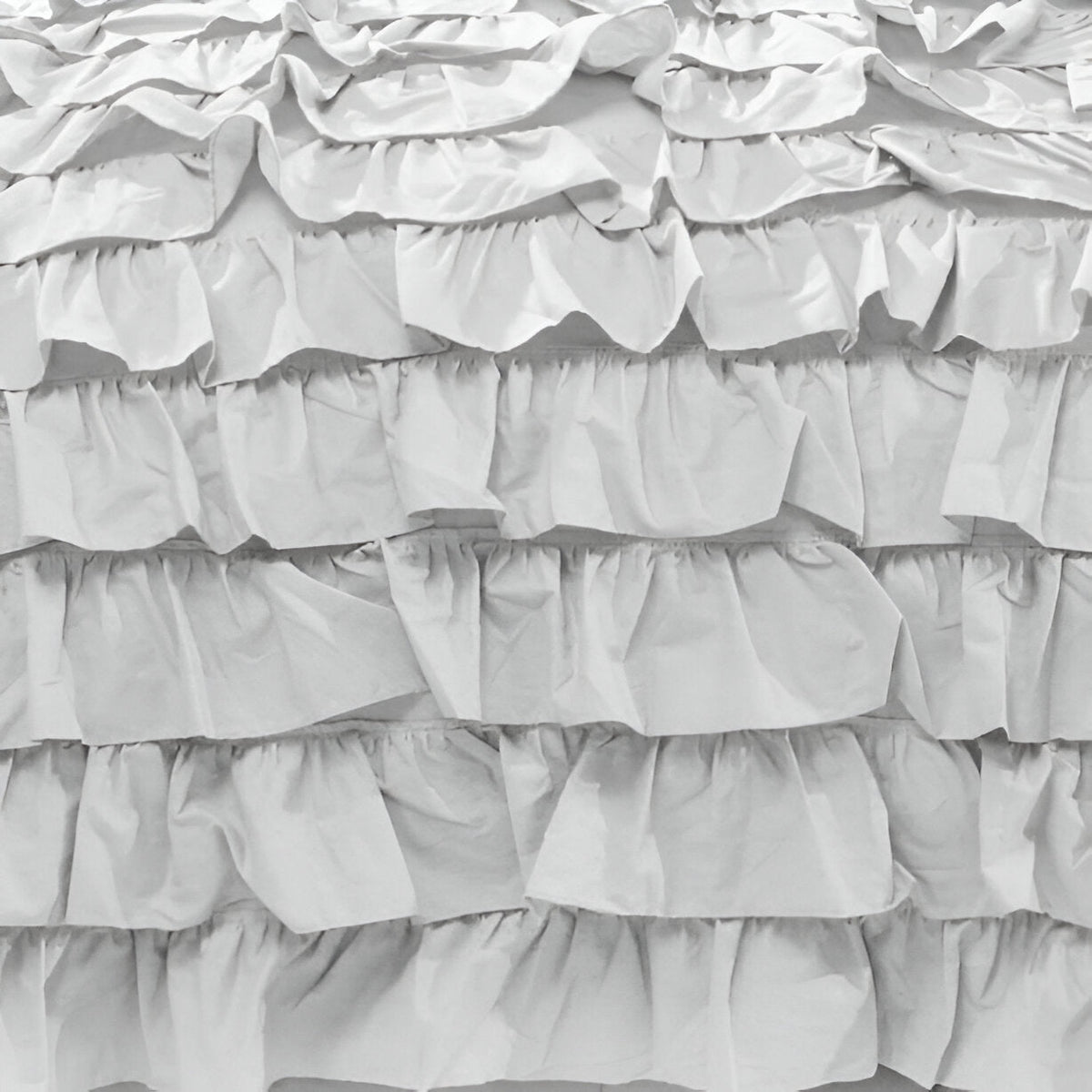 400TC Sateen Solid Cotton Waterfall Ruffle Duvet Cover Set